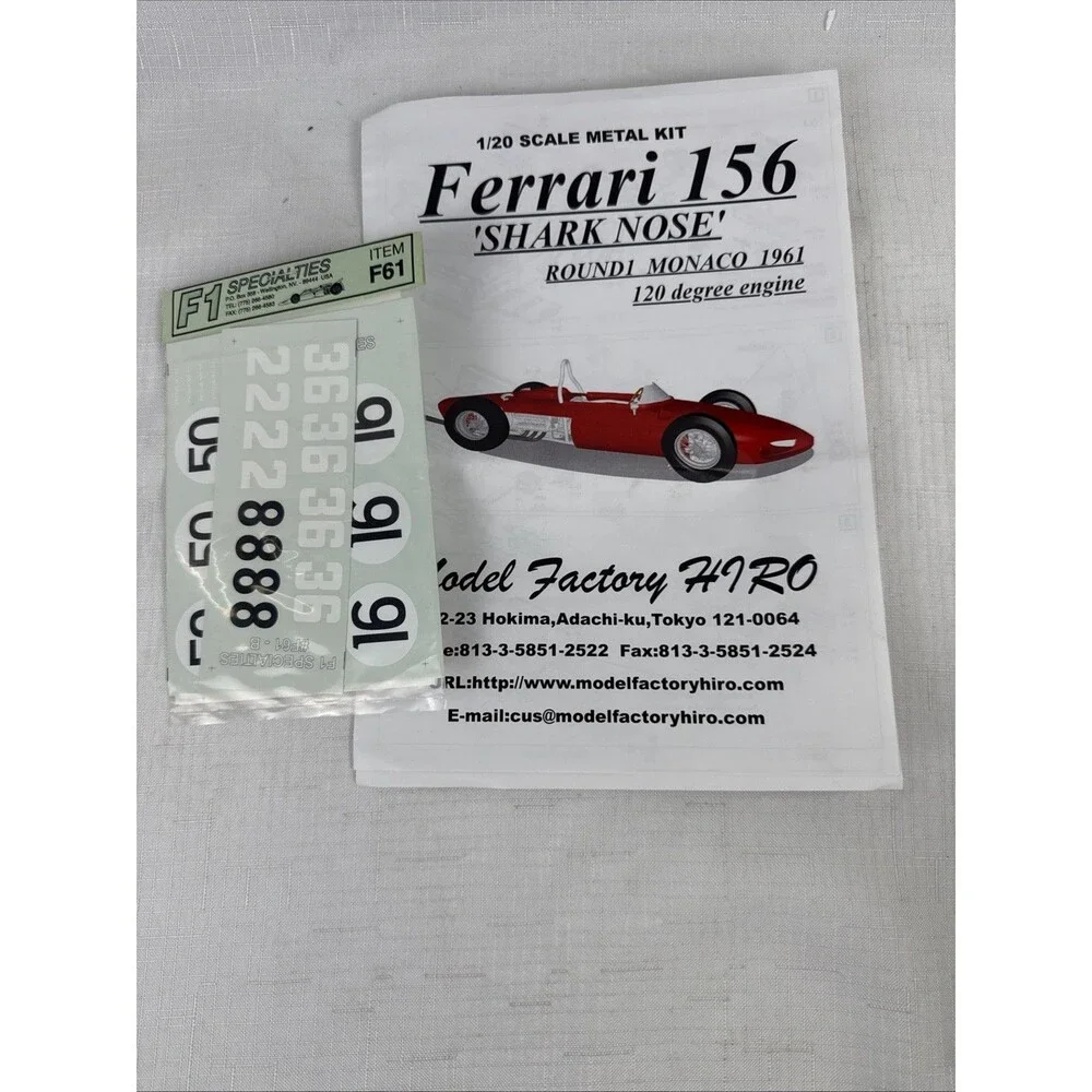 MFH 1:24 1961 Ferrari F-156 Shark Nose Monaco K-034 Full Detail Metal Kit